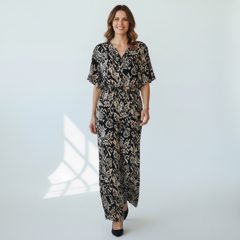 ✨Maurices Floral Wide Leg Jumpsuit 3X NWT Boho Flowy Vacation✨